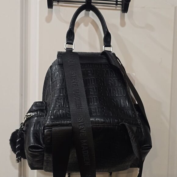 Steve Madden BEnzo Embossed  Backpack- Black main image 8